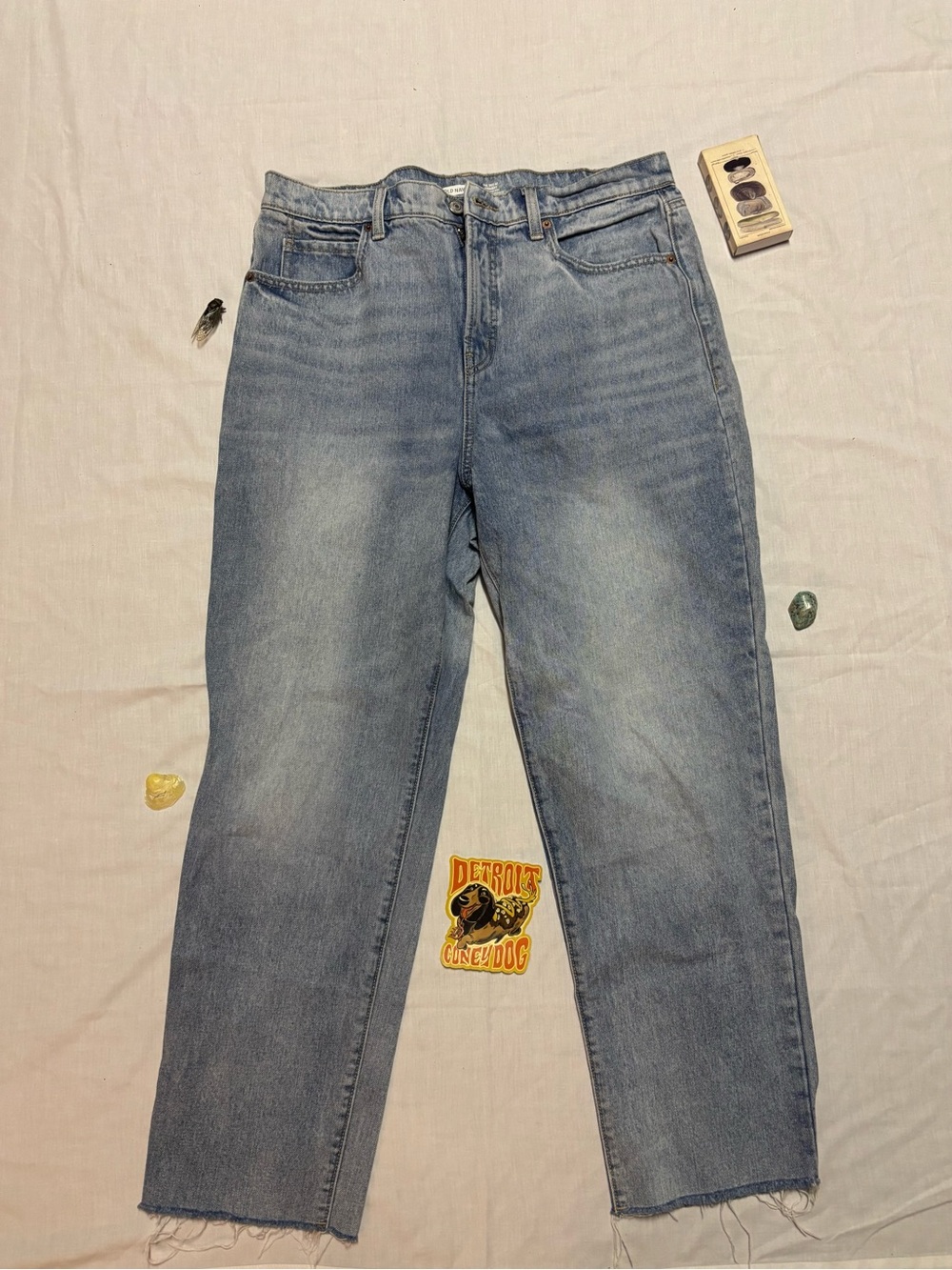 Old Navy Sky High Waisted Straight Leg Jeans